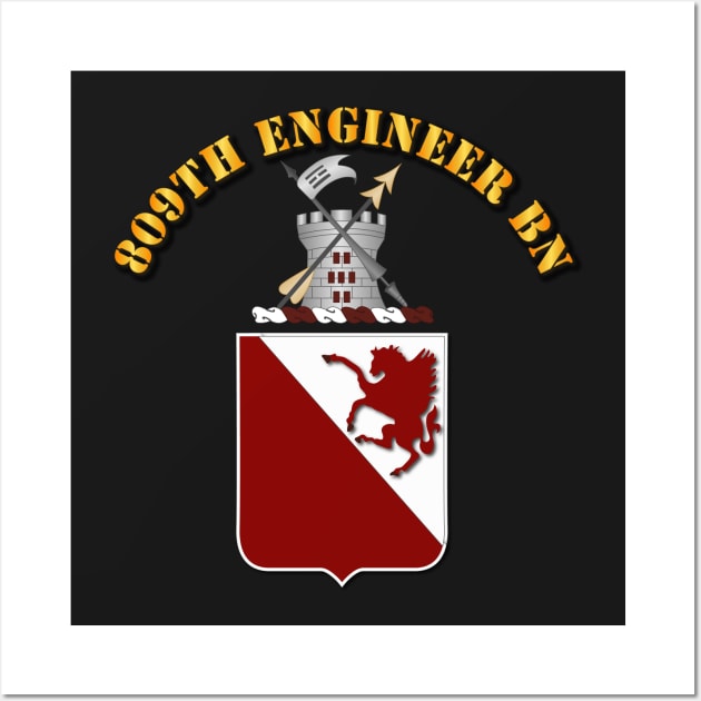 809th Engineer Bn - Coat of Arms Wall Art by twix123844